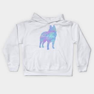 Schipperke Life Rainbow Pastel Kids Hoodie